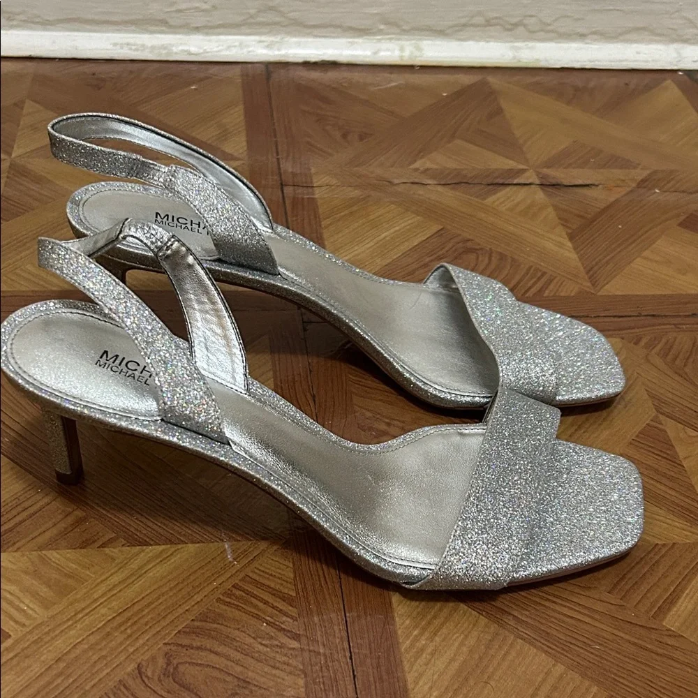 Michael Kors Sparkling Silver Women's Heels - Picture 1 of 8